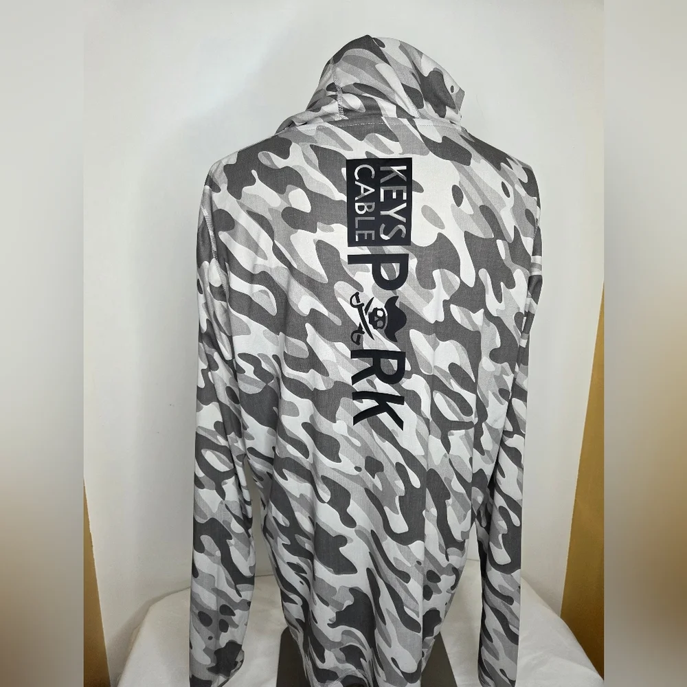 Scales Size 2XL Mens Performance Light Gray Hoodie - Picture 3 of 11